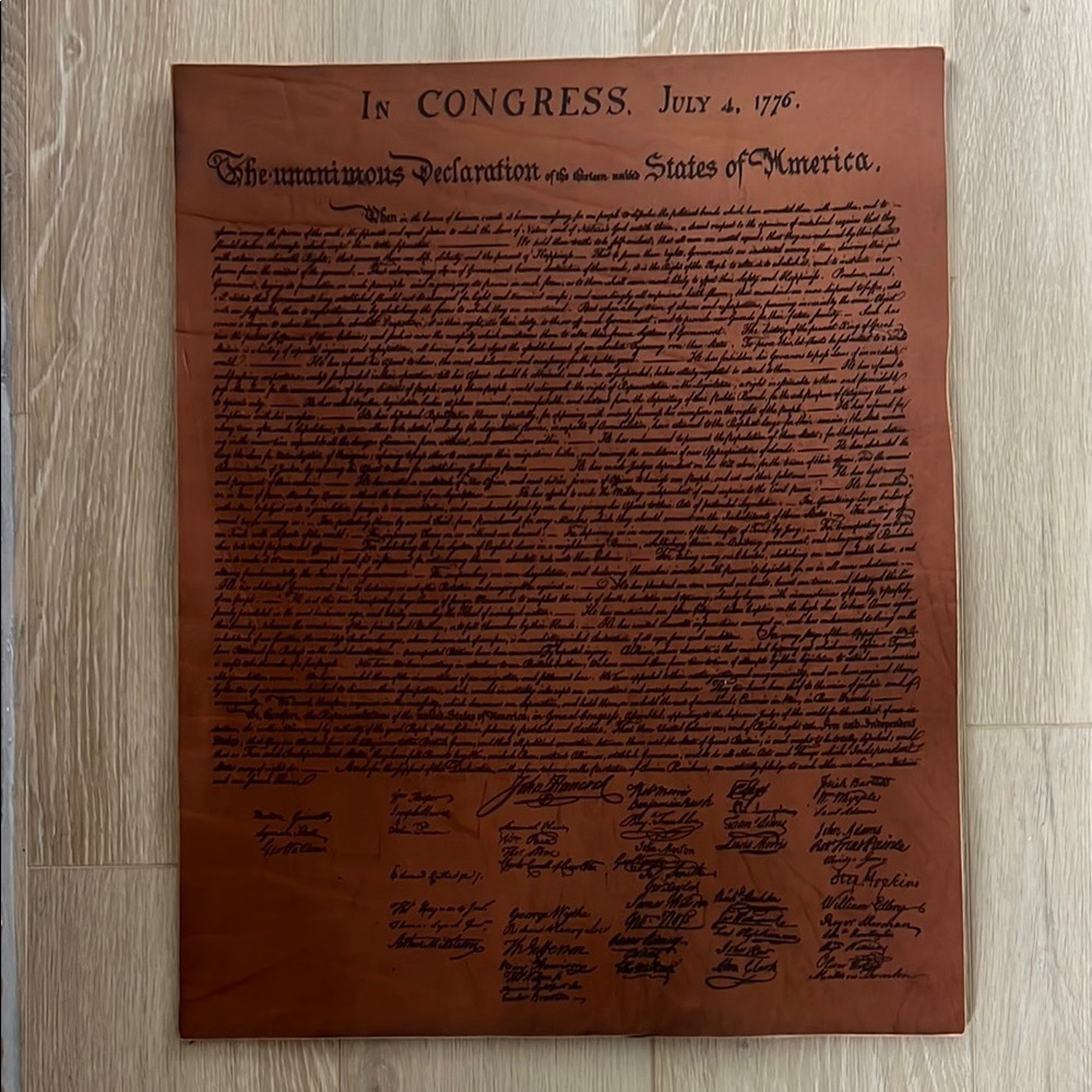 LEATHER DECLARATION OF INDEPENDENCE - Picture 4 of 4